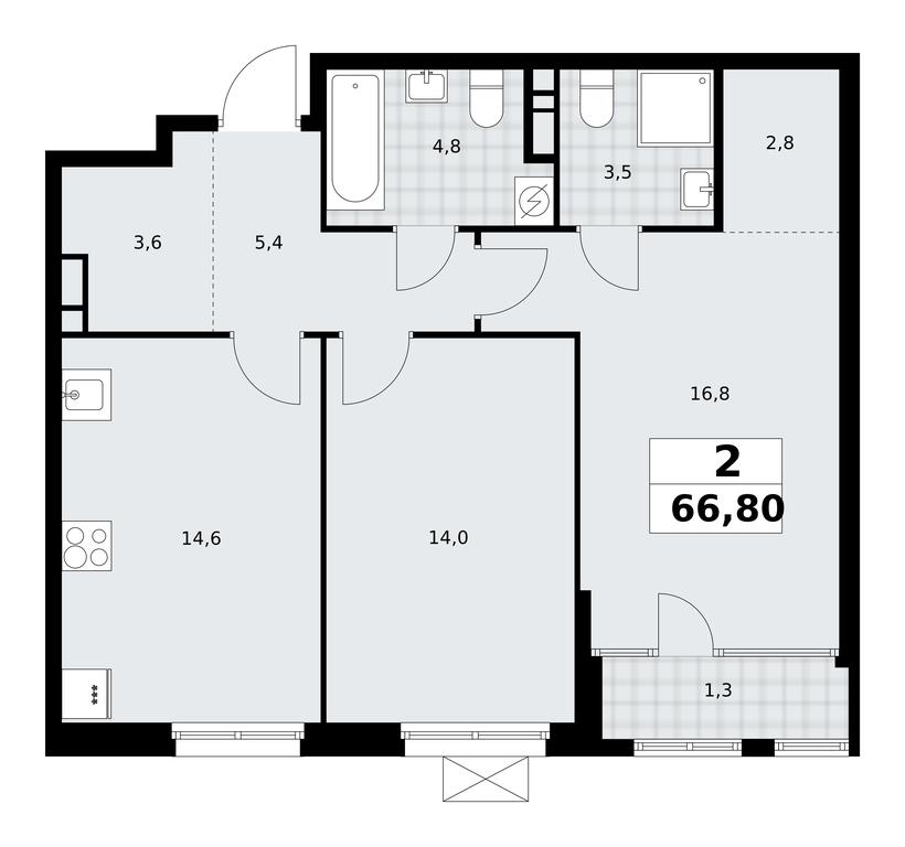 1-BD Apartment Sale, 66.8平方米 at Dom na Zorge, Zorge Street, 25с2, Moscow, Russia #2 1-BD Apartment Sale, 66.8平方米 at Dom na Zorge, Zorge Street, 25с2, Moscow, Russia #2