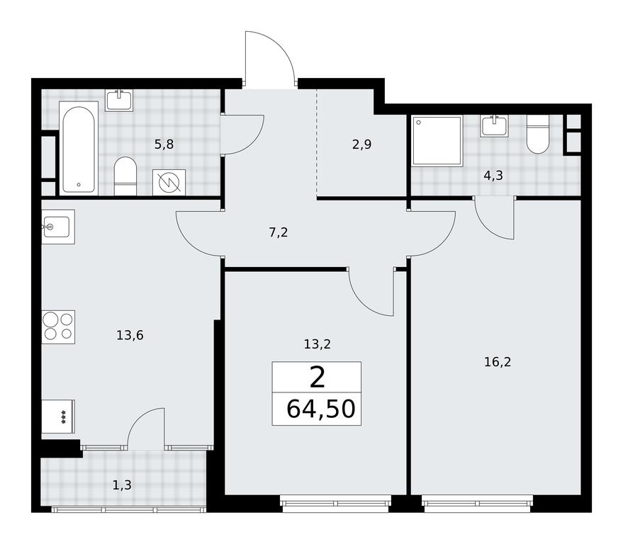1-BD Apartment Sale, 64.5 sq. m. at Dom na Zorge, Zorge Street, 25с2, Moscow, Russia #1 1-BD Apartment Sale, 64.5 sq. m. at Dom na Zorge, Zorge Street, 25с2, Moscow, Russia #1