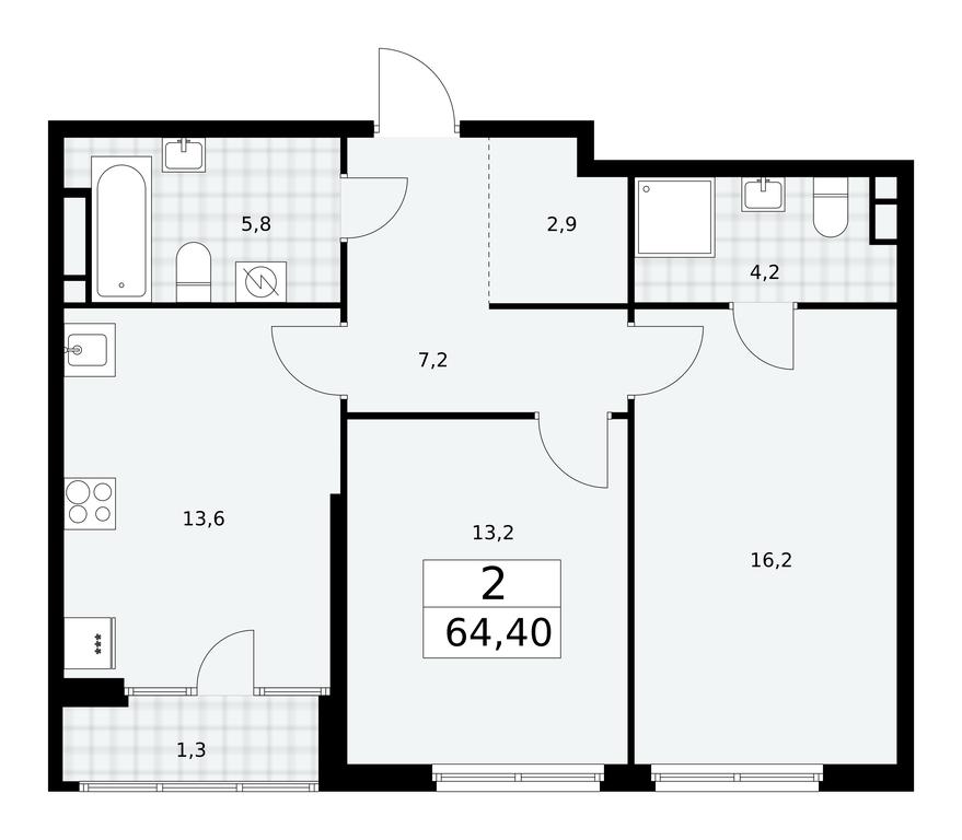 1-BD Apartment Sale, 64.4 sq. m. at Dom na Zorge, Zorge Street, 25с2, Moscow, Russia #1 1-BD Apartment Sale, 64.4 sq. m. at Dom na Zorge, Zorge Street, 25с2, Moscow, Russia #1