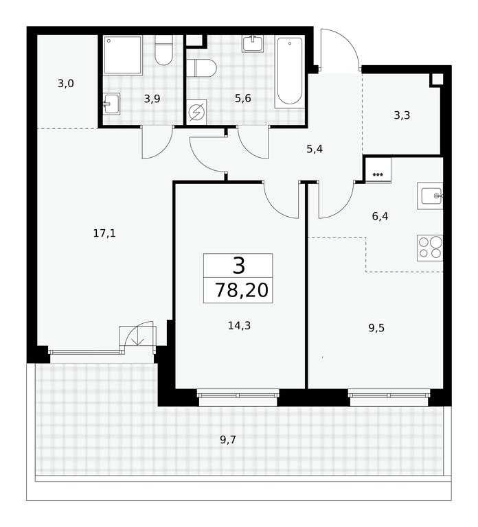 2-BD Apartment Sale, 78.2 sq. m. at Dom na Zorge, Zorge Street, 25с2, Moscow, Russia #1 2-BD Apartment Sale, 78.2 sq. m. at Dom na Zorge, Zorge Street, 25с2, Moscow, Russia #1