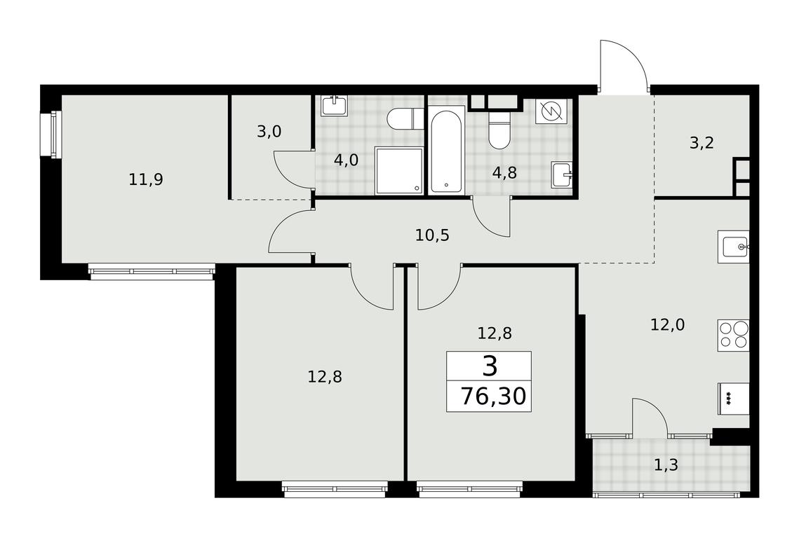 2-BD Apartment Sale, 76.3平方米 at Dom na Zorge, Zorge Street, 25с2, Moscow, Russia #1 2-BD Apartment Sale, 76.3平方米 at Dom na Zorge, Zorge Street, 25с2, Moscow, Russia #1