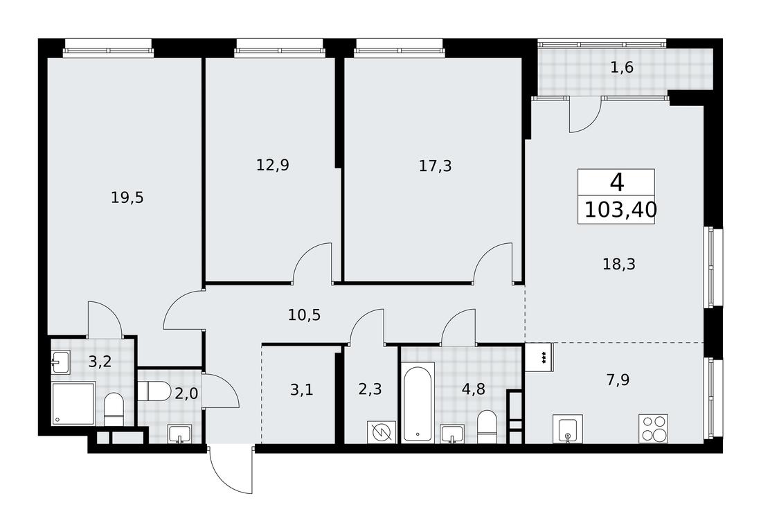 3-BD Apartment Sale, 103.4平方米 at Dom na Zorge, Zorge Street, 25с2, Moscow, Russia #1 3-BD Apartment Sale, 103.4平方米 at Dom na Zorge, Zorge Street, 25с2, Moscow, Russia #1