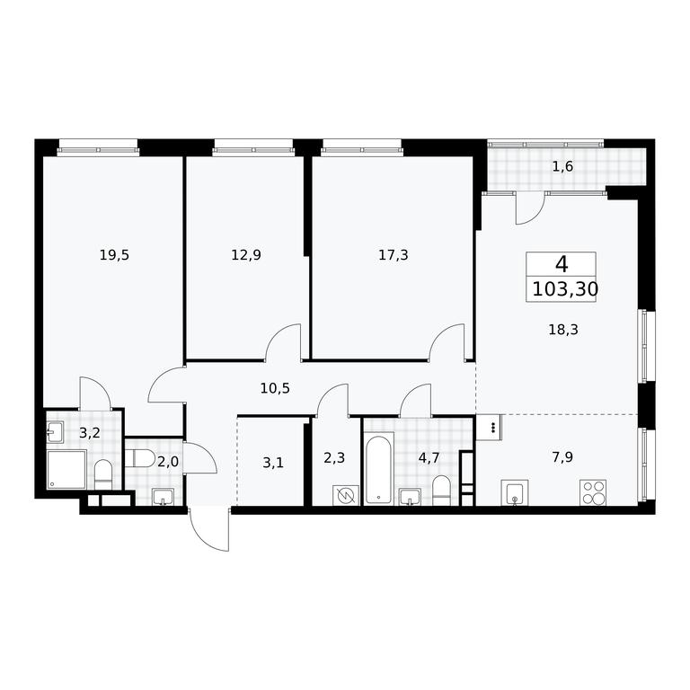 3-BD Apartment Sale, 103.3 sq. m. at Dom na Zorge, Zorge Street, 25с2, Moscow, Russia #1 3-BD Apartment Sale, 103.3 sq. m. at Dom na Zorge, Zorge Street, 25с2, Moscow, Russia #1