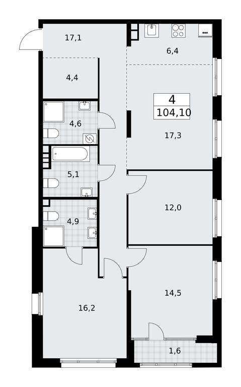 3-BD Apartment Sale, 104.1 sq. m. at Dom na Zorge, Zorge Street, 25с2, Moscow, Russia #1 3-BD Apartment Sale, 104.1 sq. m. at Dom na Zorge, Zorge Street, 25с2, Moscow, Russia #1
