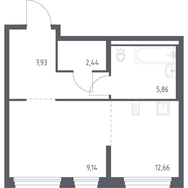 Apartment Sale, 38.03 sq. m. at Novoe Vnukovo, kvartal № 38, Kokoshkino Settlement, Moscow, Russia #1 Apartment Sale, 38.03 sq. m. at Novoe Vnukovo, kvartal № 38, Kokoshkino Settlement, Moscow, Russia #1