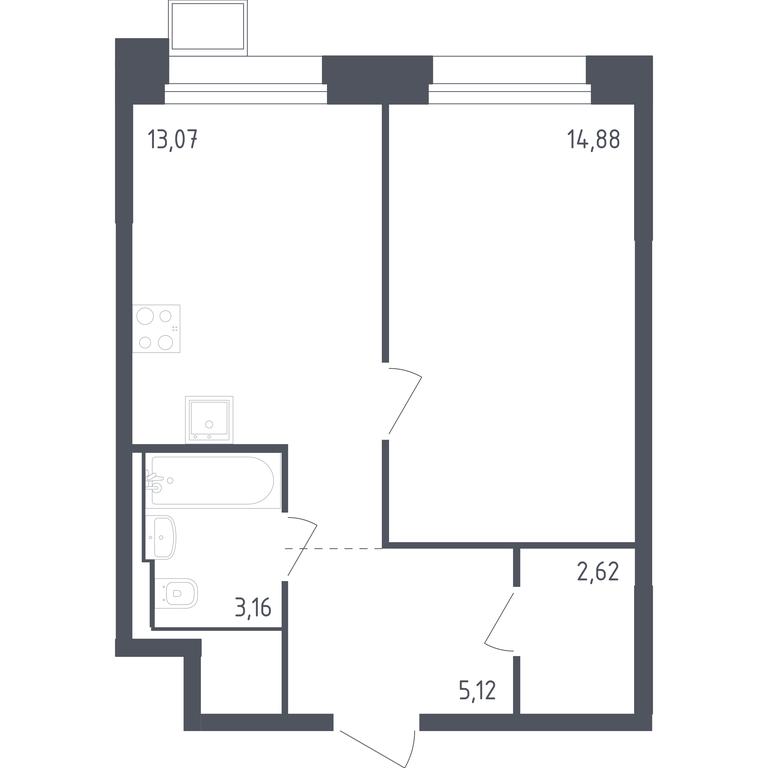 Apartment Sale, 39.4 sq. m. at Troparevo Park, Kiyevskoye shosse, 21-y kilometr, 3с4, Mosrentgen Settlement, Moscow, Russia #1 Apartment Sale, 39.4 sq. m. at Troparevo Park, Kiyevskoye shosse, 21-y kilometr, 3с4, Mosrentgen Settlement, Moscow, Russia #1