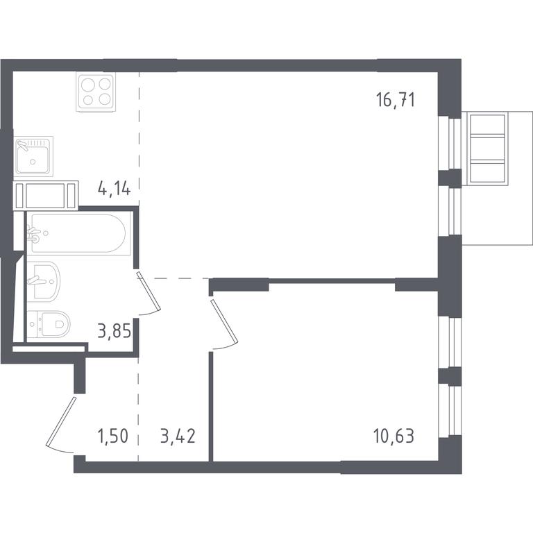 Apartment Sale, 39.8 sq. m. at Gorki Park, Shkolnaya ulitsa, 2, derevnya Korobovo, Leninskiy City District, Moscow Region, Russia #1