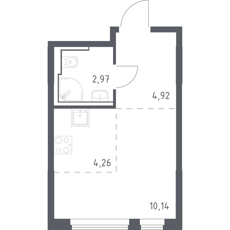 Apartment Sale, 22.29 sq. m. at Ostafevo, Ostafyevskoe Highway, 12к1, Ryazanovskoe Settlement, Moscow, Russia #1