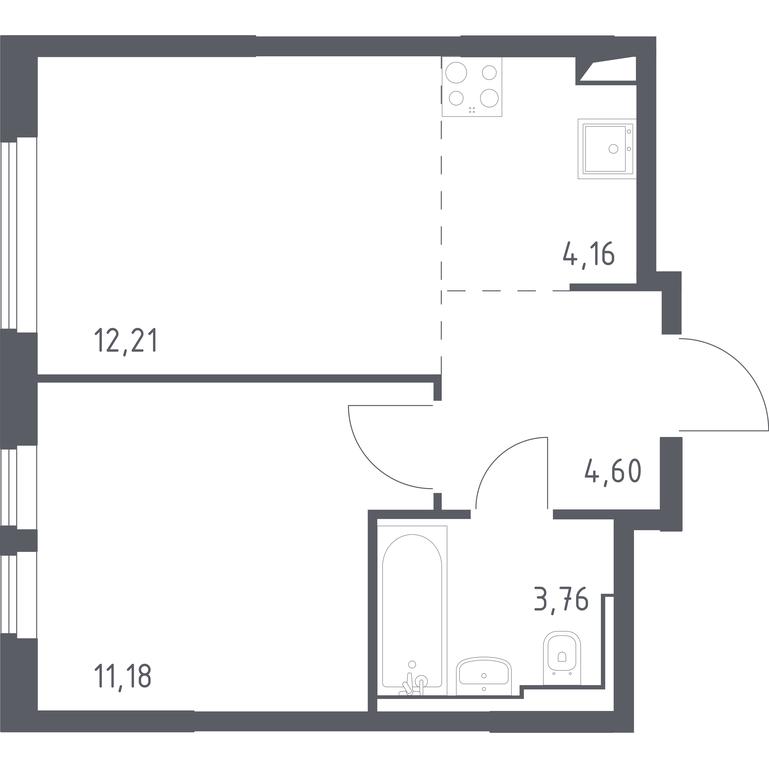 Apartment Sale, 35.91 sq. m. at Ostafevo, Ostafyevskoe Highway, 12к1, Ryazanovskoe Settlement, Moscow, Russia #1 Apartment Sale, 35.91 sq. m. at Ostafevo, Ostafyevskoe Highway, 12к1, Ryazanovskoe Settlement, Moscow, Russia #1