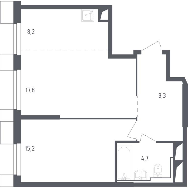 Apartment Sale, 54.33 sq. m. at Sputnik, Lipovoy Roschi Street, 1к4, derevnya Razdory, Odintsovskiy City District, Moscow Region, Russia #1 Apartment Sale, 54.33 sq. m. at Sputnik, Lipovoy Roschi Street, 1к4, derevnya Razdory, Odintsovskiy City District, Moscow Region, Russia #1