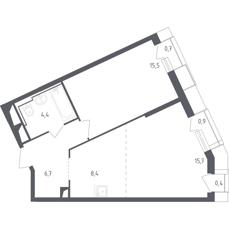 Apartment Sale, 52.73 sq. m. at Sputnik, Lipovoy Roschi Street, 1к4, derevnya Razdory, Odintsovskiy City District, Moscow Region, Russia #1 Apartment Sale, 52.73 sq. m. at Sputnik, Lipovoy Roschi Street, 1к4, derevnya Razdory, Odintsovskiy City District, Moscow Region, Russia #1