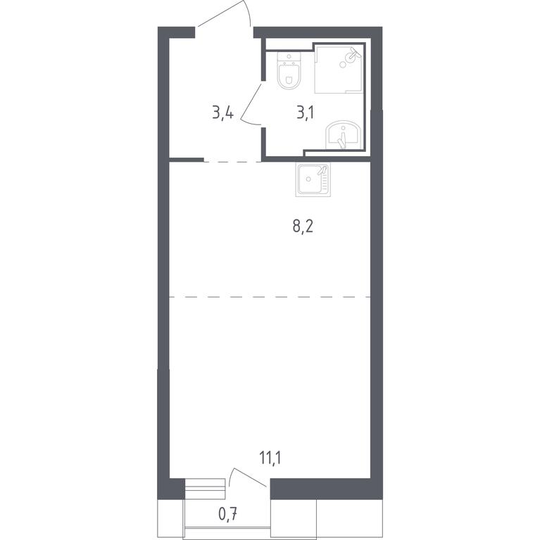 Apartment Sale, 25.42 sq. m. at Sputnik, Lipovoy Roschi Street, 1к4, derevnya Razdory, Odintsovskiy City District, Moscow Region, Russia #1 Apartment Sale, 25.42 sq. m. at Sputnik, Lipovoy Roschi Street, 1к4, derevnya Razdory, Odintsovskiy City District, Moscow Region, Russia #1
