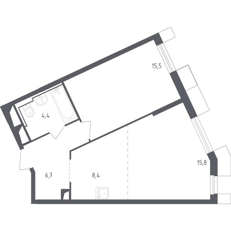 Apartment Sale, 50.64 sq. m. at Sputnik, Lipovoy Roschi Street, 1к4, derevnya Razdory, Odintsovskiy City District, Moscow Region, Russia #1 Apartment Sale, 50.64 sq. m. at Sputnik, Lipovoy Roschi Street, 1к4, derevnya Razdory, Odintsovskiy City District, Moscow Region, Russia #1