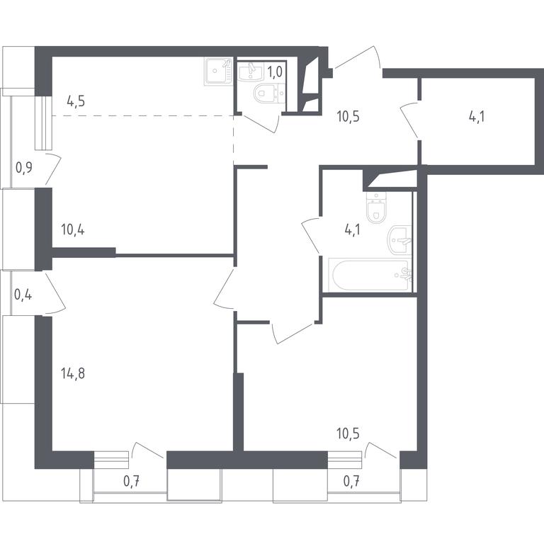 Продажа 1-комн. квартиры, 59,79 м² в ЖК «Спутник», улица Липовой Рощи, 1к4, деревня Раздоры, Одинцовский городской округ, Московская область, Россия #1 Продажа 1-комн. квартиры, 59,79 м² в ЖК «Спутник», улица Липовой Рощи, 1к4, деревня Раздоры, Одинцовский городской округ, Московская область, Россия #1