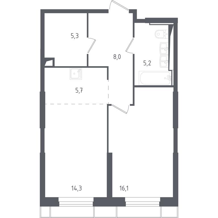 Apartment Sale, 54.73 sq. m. at Sputnik, Lipovoy Roschi Street, 1к4, derevnya Razdory, Odintsovskiy City District, Moscow Region, Russia #1 Apartment Sale, 54.73 sq. m. at Sputnik, Lipovoy Roschi Street, 1к4, derevnya Razdory, Odintsovskiy City District, Moscow Region, Russia #1