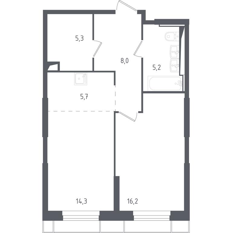 Apartment Sale, 54.73 sq. m. at Sputnik, Lipovoy Roschi Street, 1к4, derevnya Razdory, Odintsovskiy City District, Moscow Region, Russia #1 Apartment Sale, 54.73 sq. m. at Sputnik, Lipovoy Roschi Street, 1к4, derevnya Razdory, Odintsovskiy City District, Moscow Region, Russia #1