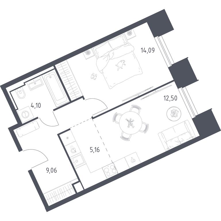 Apartment Sale, 44.91 sq. m. at Sputnik, Lipovoy Roschi Street, 1к4, derevnya Razdory, Odintsovskiy City District, Moscow Region, Russia #2 Apartment Sale, 44.91 sq. m. at Sputnik, Lipovoy Roschi Street, 1к4, derevnya Razdory, Odintsovskiy City District, Moscow Region, Russia #2