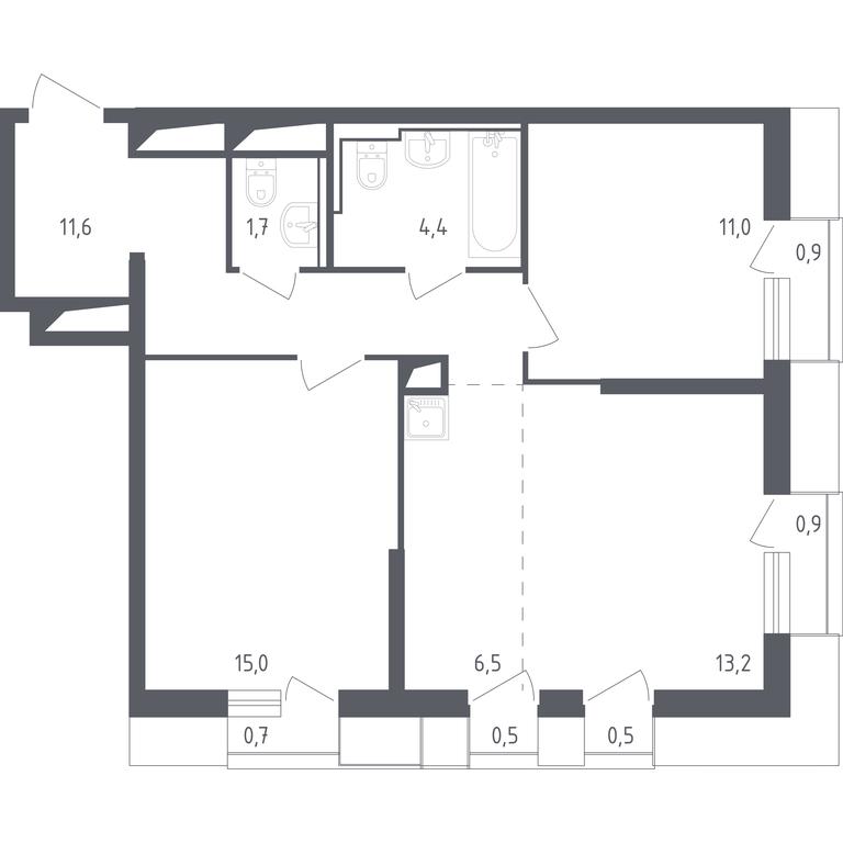 1-BD Apartment Sale, 67.4 sq. m. at Sputnik, Lipovoy Roschi Street, 1к4, derevnya Razdory, Odintsovskiy City District, Moscow Region, Russia #1 1-BD Apartment Sale, 67.4 sq. m. at Sputnik, Lipovoy Roschi Street, 1к4, derevnya Razdory, Odintsovskiy City District, Moscow Region, Russia #1