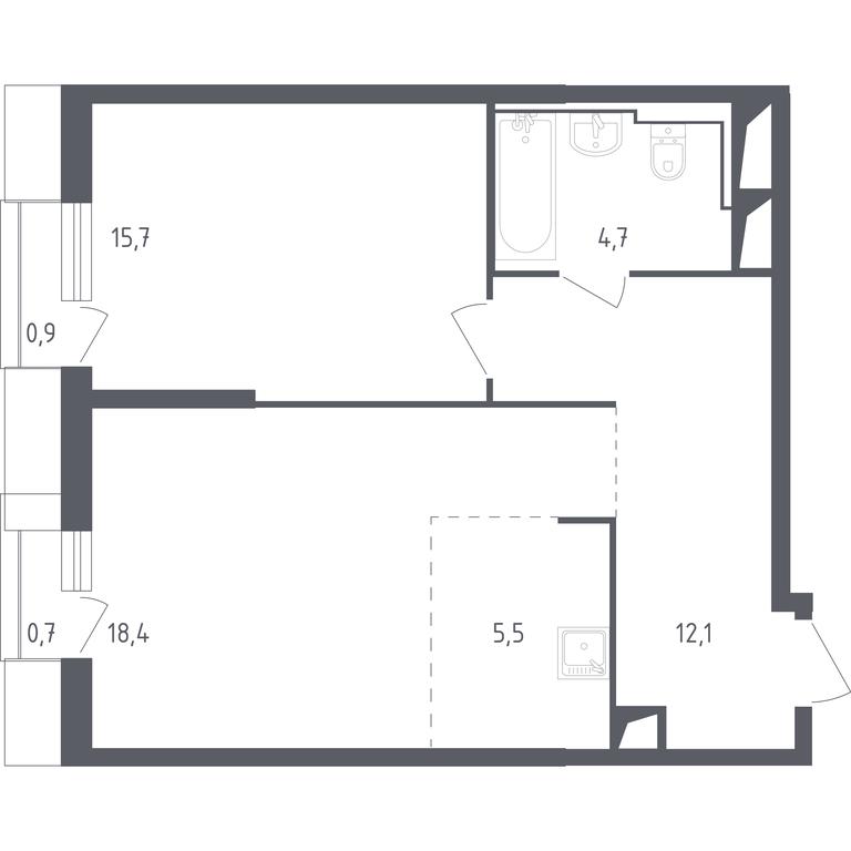 Apartment Sale, 58.06 sq. m. at Sputnik, Lipovoy Roschi Street, 1к4, derevnya Razdory, Odintsovskiy City District, Moscow Region, Russia #1 Apartment Sale, 58.06 sq. m. at Sputnik, Lipovoy Roschi Street, 1к4, derevnya Razdory, Odintsovskiy City District, Moscow Region, Russia #1