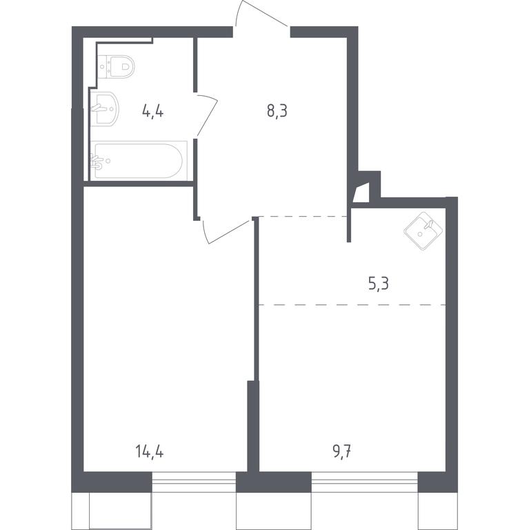 Apartment Sale, 41.57 sq. m. at Sputnik, Lipovoy Roschi Street, 1к4, derevnya Razdory, Odintsovskiy City District, Moscow Region, Russia #1 Apartment Sale, 41.57 sq. m. at Sputnik, Lipovoy Roschi Street, 1к4, derevnya Razdory, Odintsovskiy City District, Moscow Region, Russia #1
