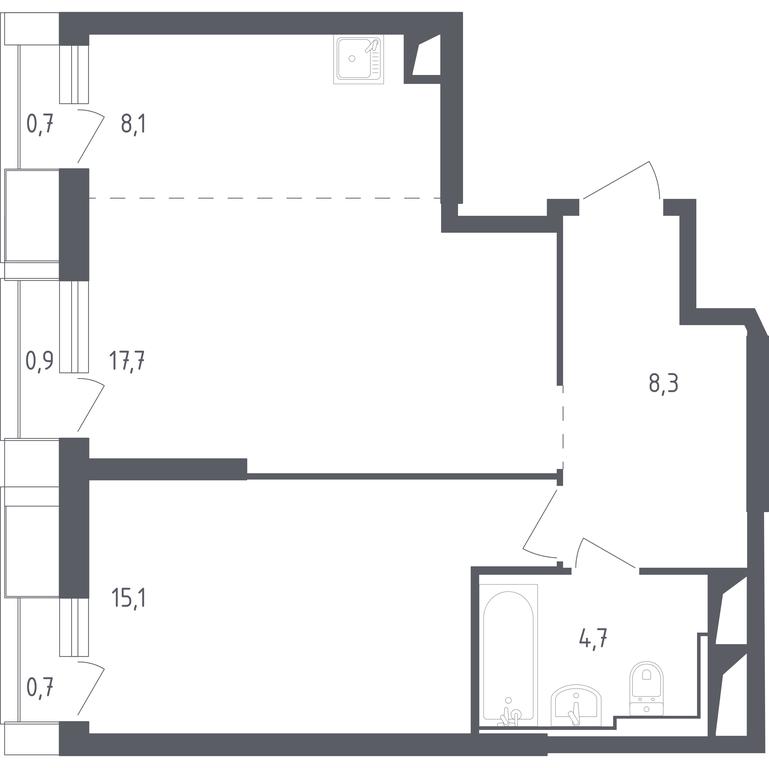 Apartment Sale, 56.38 sq. m. at Sputnik, Lipovoy Roschi Street, 1к4, derevnya Razdory, Odintsovskiy City District, Moscow Region, Russia #1 Apartment Sale, 56.38 sq. m. at Sputnik, Lipovoy Roschi Street, 1к4, derevnya Razdory, Odintsovskiy City District, Moscow Region, Russia #1
