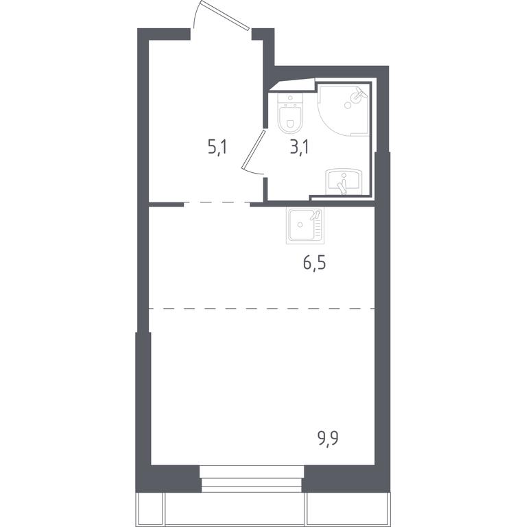 Apartment Sale, 24.63 sq. m. at Sputnik, Lipovoy Roschi Street, 1к4, derevnya Razdory, Odintsovskiy City District, Moscow Region, Russia #1 Apartment Sale, 24.63 sq. m. at Sputnik, Lipovoy Roschi Street, 1к4, derevnya Razdory, Odintsovskiy City District, Moscow Region, Russia #1