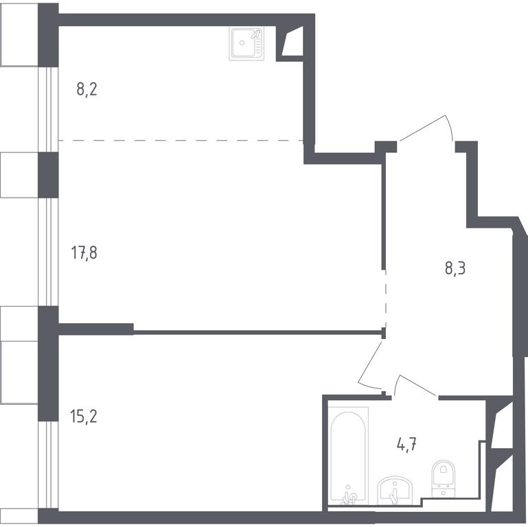 Apartment Sale, 54.47 sq. m. at Sputnik, Lipovoy Roschi Street, 1к4, derevnya Razdory, Odintsovskiy City District, Moscow Region, Russia #1 Apartment Sale, 54.47 sq. m. at Sputnik, Lipovoy Roschi Street, 1к4, derevnya Razdory, Odintsovskiy City District, Moscow Region, Russia #1