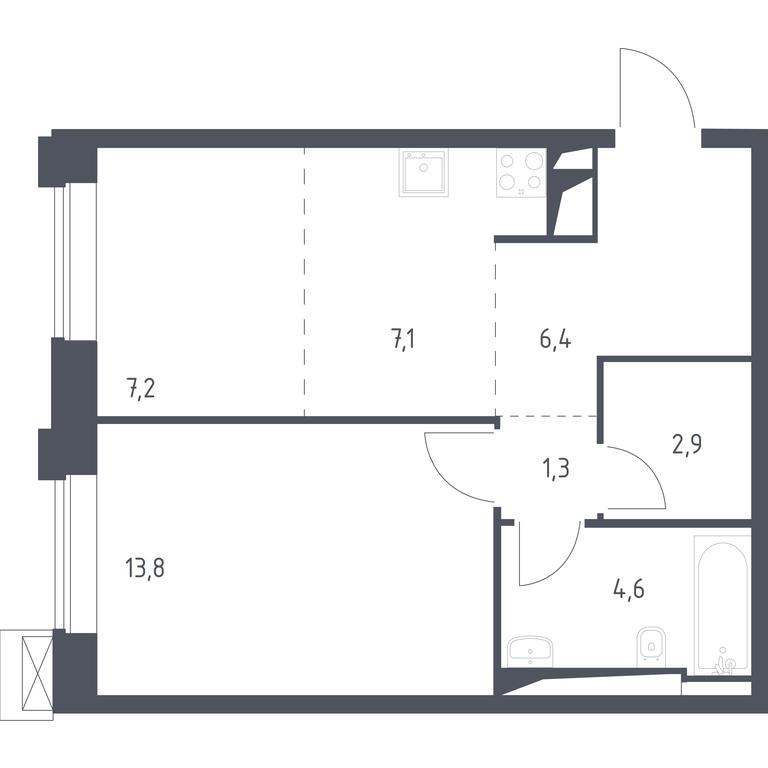 Apartment Sale, 43.26 sq. m. at Vereiskaya 41, Vereyskaya Street, 41, Moscow, Russia #1
