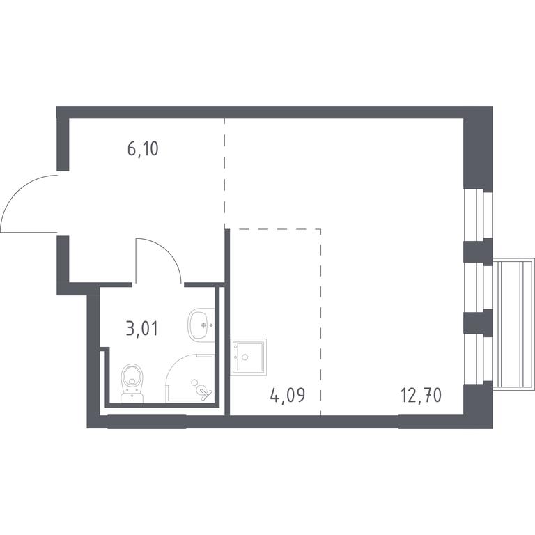 Apartment Sale, 25.5 sq. m. at Rublevskiy Kvartal, Laykovo Green Quarter, zhiloy kompleks Gorod-sobytiye Laykovo, selo Laykovo, Odintsovskiy City District, Moscow Region, Russia #1