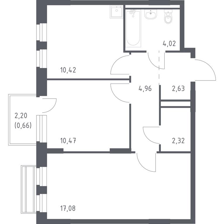 1-BD Apartment Sale, 52 sq. m. at Rublevskiy Kvartal, Laykovo Green Quarter, zhiloy kompleks Gorod-sobytiye Laykovo, selo Laykovo, Odintsovskiy City District, Moscow Region, Russia #1