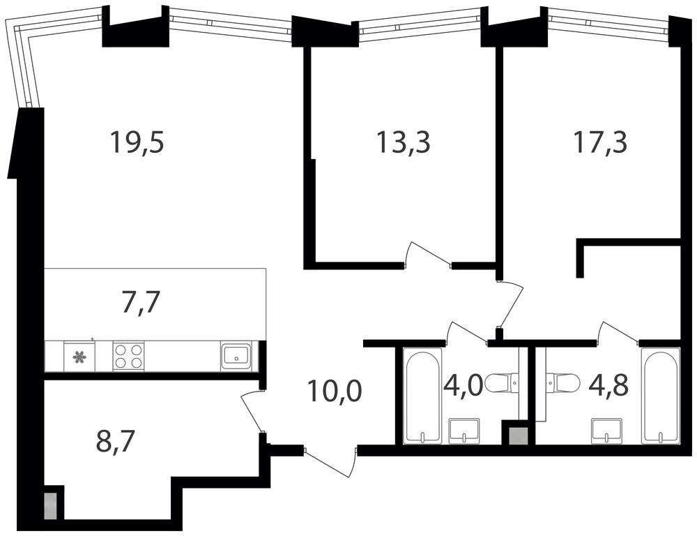 2-BD Apartment Sale, 85.3平方米 at Petrovskiy Park II, Stary Petrovsko-Razumovsky Drive, 1/23, Moscow, Russia #1 2-BD Apartment Sale, 85.3平方米 at Petrovskiy Park II, Stary Petrovsko-Razumovsky Drive, 1/23, Moscow, Russia #1
