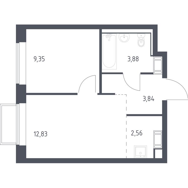 Apartment Sale, 32.3平方米 at Tomilino Park, 1-y kvartal, posyolok Zhilino-1, Lubertsy City District, Moscow Region, Russia #1 Apartment Sale, 32.3平方米 at Tomilino Park, 1-y kvartal, posyolok Zhilino-1, Lubertsy City District, Moscow Region, Russia #1
