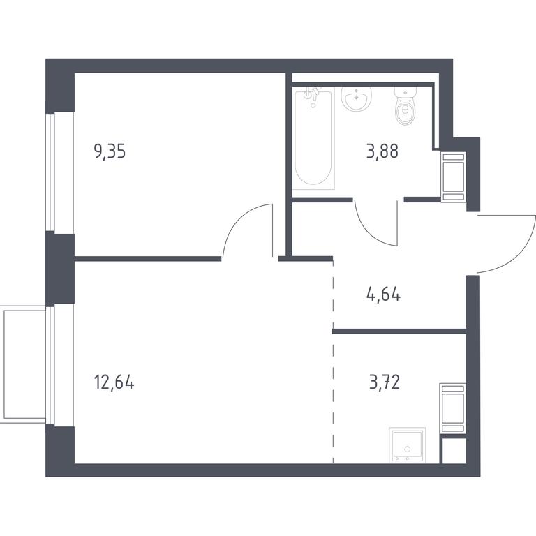 Apartment Sale, 34 sq. m. at Tomilino Park, 1-y kvartal, posyolok Zhilino-1, Lubertsy City District, Moscow Region, Russia #1 Apartment Sale, 34 sq. m. at Tomilino Park, 1-y kvartal, posyolok Zhilino-1, Lubertsy City District, Moscow Region, Russia #1