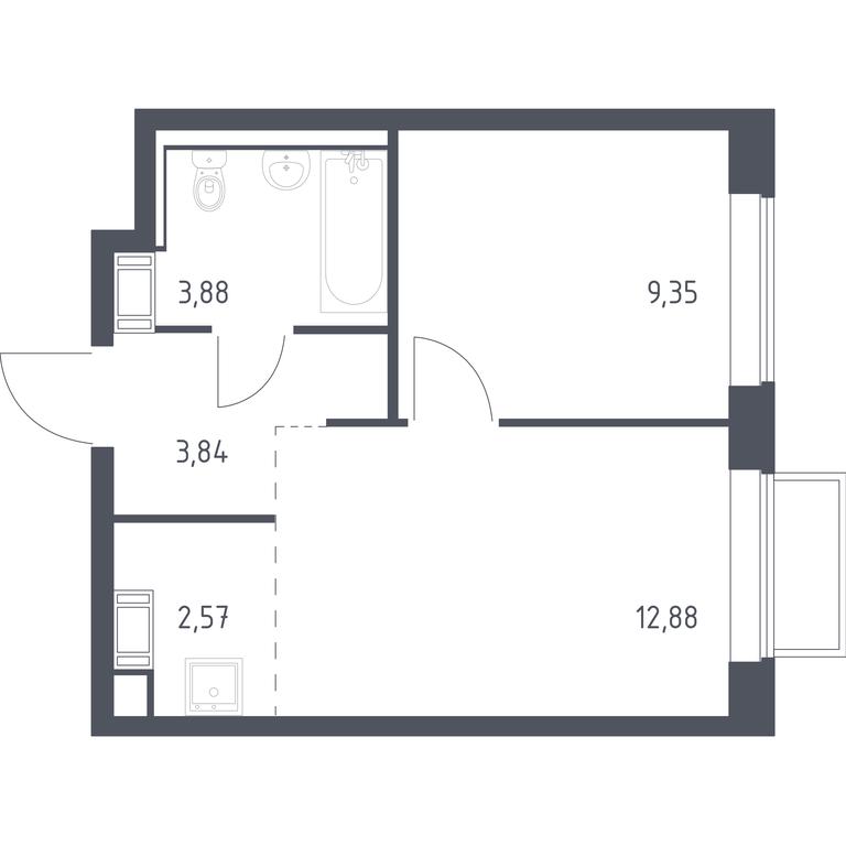 Apartment Sale, 32.3平方米 at Tomilino Park, 1-y kvartal, posyolok Zhilino-1, Lubertsy City District, Moscow Region, Russia #1 Apartment Sale, 32.3平方米 at Tomilino Park, 1-y kvartal, posyolok Zhilino-1, Lubertsy City District, Moscow Region, Russia #1