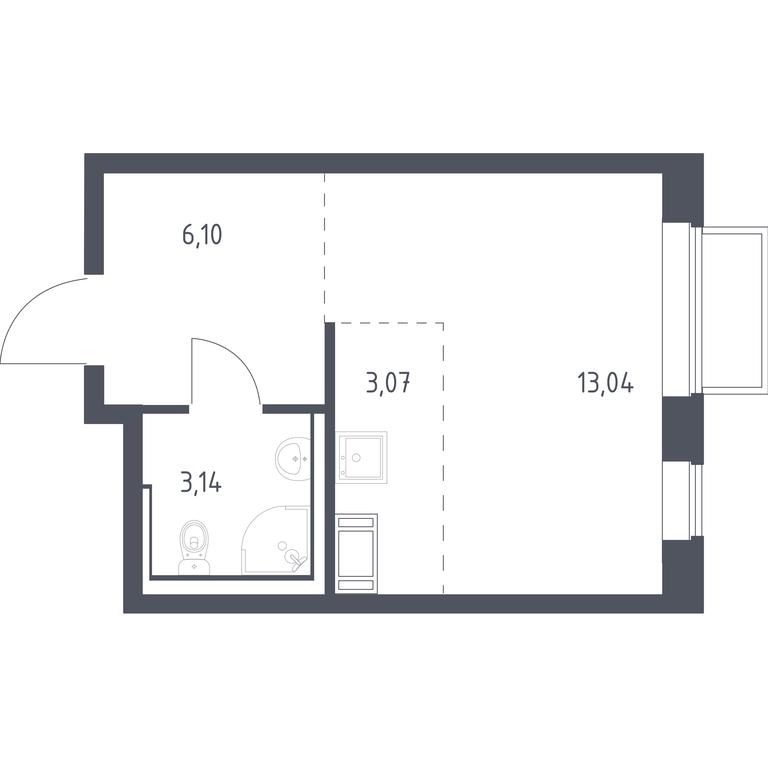 Apartment Sale, 25.3平方米 at Tomilino Park, 1-y kvartal, posyolok Zhilino-1, Lubertsy City District, Moscow Region, Russia #1 Apartment Sale, 25.3平方米 at Tomilino Park, 1-y kvartal, posyolok Zhilino-1, Lubertsy City District, Moscow Region, Russia #1