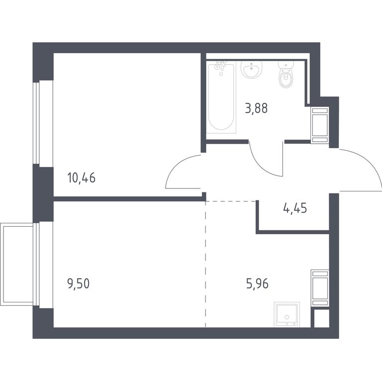 Apartment Sale, 34.3平方米 at Tomilino Park, 1-y kvartal, posyolok Zhilino-1, Lubertsy City District, Moscow Region, Russia #1 Apartment Sale, 34.3平方米 at Tomilino Park, 1-y kvartal, posyolok Zhilino-1, Lubertsy City District, Moscow Region, Russia #1