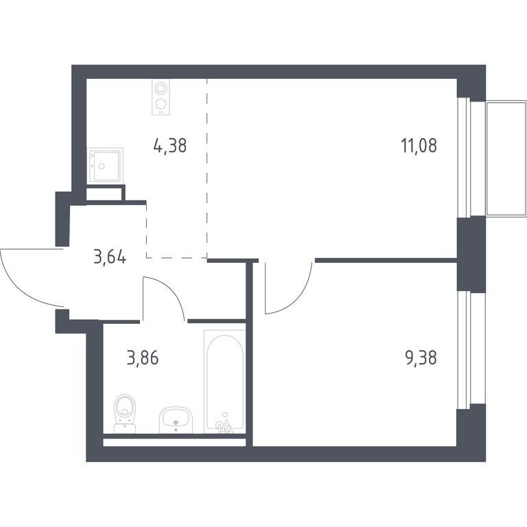 Apartment Sale, 32.34 sq. m. at Kvartal Marino, kvartal № 175, 1с1, Filimonkovskoye Municipal Formation, Moscow, Russia #1 Apartment Sale, 32.34 sq. m. at Kvartal Marino, kvartal № 175, 1с1, Filimonkovskoye Municipal Formation, Moscow, Russia #1
