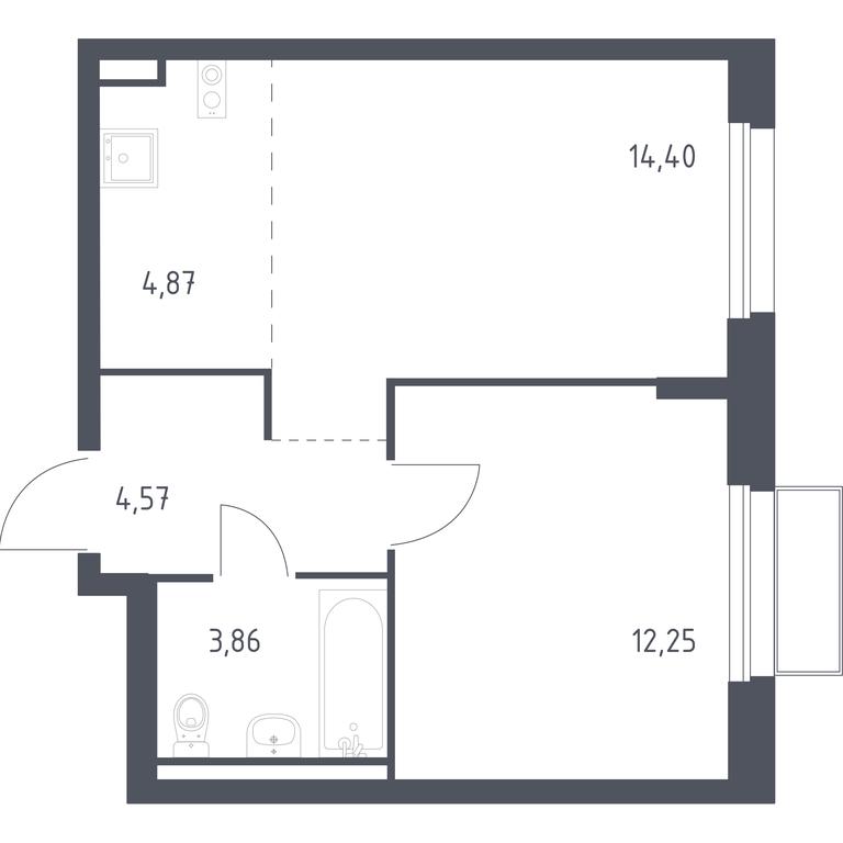 Apartment Sale, 39.95 sq. m. at Kvartal Marino, kvartal № 175, 1с1, Filimonkovskoye Municipal Formation, Moscow, Russia #1 Apartment Sale, 39.95 sq. m. at Kvartal Marino, kvartal № 175, 1с1, Filimonkovskoye Municipal Formation, Moscow, Russia #1