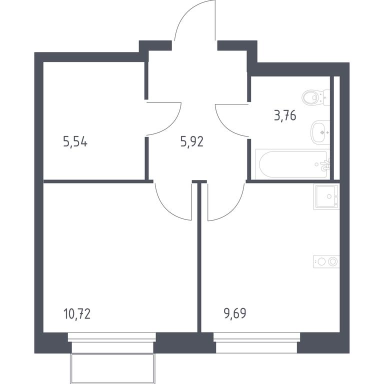 Apartment Sale, 35.63平方米 at Kvartal Marino, kvartal № 175, 1с1, Filimonkovskoye Municipal Formation, Moscow, Russia #1 Apartment Sale, 35.63平方米 at Kvartal Marino, kvartal № 175, 1с1, Filimonkovskoye Municipal Formation, Moscow, Russia #1