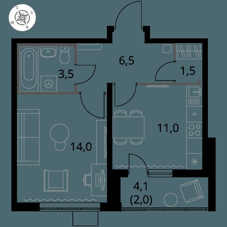 1-BD Apartment Sale, 38.5 sq. m. at Pervy Yuzhny, zhiloy kompleks Pervy Yuzhny, Leninskiy City District, Moscow Region, Russia #1 1-BD Apartment Sale, 38.5 sq. m. at Pervy Yuzhny, zhiloy kompleks Pervy Yuzhny, Leninskiy City District, Moscow Region, Russia #1