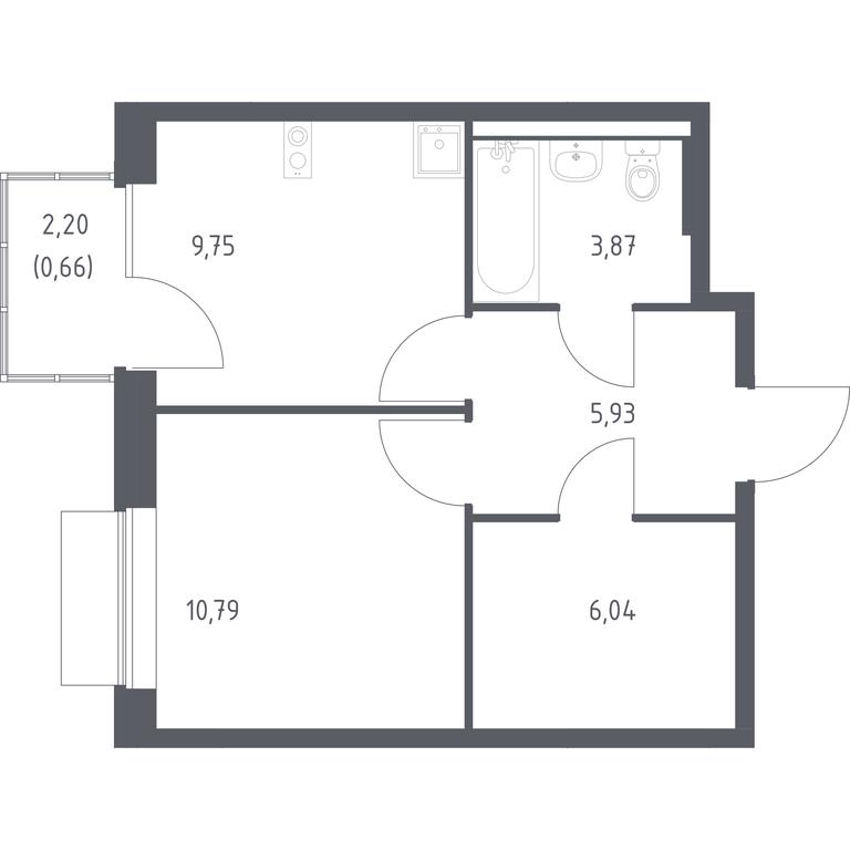 Apartment Sale, 37.04平方米 at Novoe Vnukovo, kvartal № 38, Kokoshkino Settlement, Moscow, Russia #1 Apartment Sale, 37.04平方米 at Novoe Vnukovo, kvartal № 38, Kokoshkino Settlement, Moscow, Russia #1