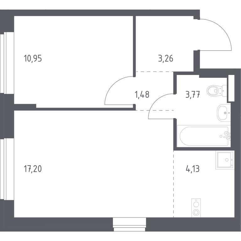 Apartment Sale, 40.79 sq. m. at Novoe Vnukovo, kvartal № 38, Kokoshkino Settlement, Moscow, Russia #1