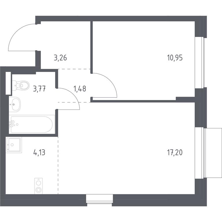 Продажа квартиры, 40,79 м² в ЖК «Новое Внуково», квартал № 38, поселение Кокошкино, Москва, Россия #1