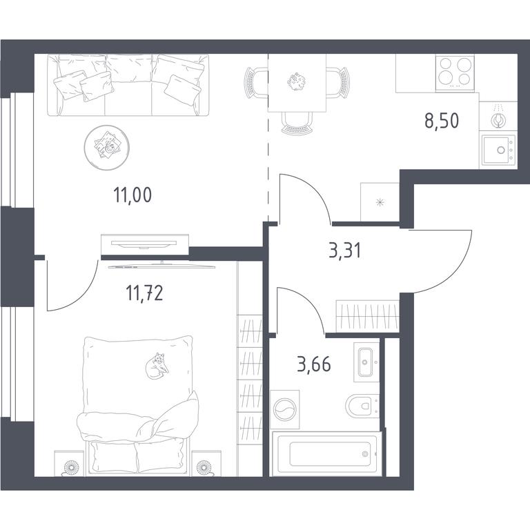 Apartment Sale, 38.19平方米 at Vereiskaya 41, Vereyskaya Street, 41, Moscow, Russia #2