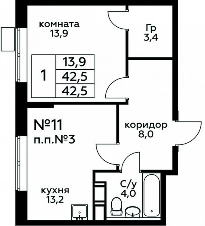 Apartment Sale, 42.5平方米 at Tsvetochnye Poliany, kvartal № 23, Filimonkovskoye Municipal Formation, Moscow, Russia #1 Apartment Sale, 42.5平方米 at Tsvetochnye Poliany, kvartal № 23, Filimonkovskoye Municipal Formation, Moscow, Russia #1