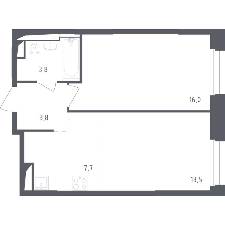 Apartment Sale, 44 sq. m. at Zareche Park, Zarechnaya ulitsa, 25с1, rabochiy posyolok Zarechye, Odintsovskiy City District, Moscow Region, Russia #1 Apartment Sale, 44 sq. m. at Zareche Park, Zarechnaya ulitsa, 25с1, rabochiy posyolok Zarechye, Odintsovskiy City District, Moscow Region, Russia #1