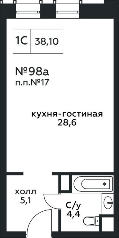 Apartment Sale, 38.1 sq. m. at Stremyannyj 2, Stremyanniy Lane, 2, Moscow, Russia #1 Apartment Sale, 38.1 sq. m. at Stremyannyj 2, Stremyanniy Lane, 2, Moscow, Russia #1