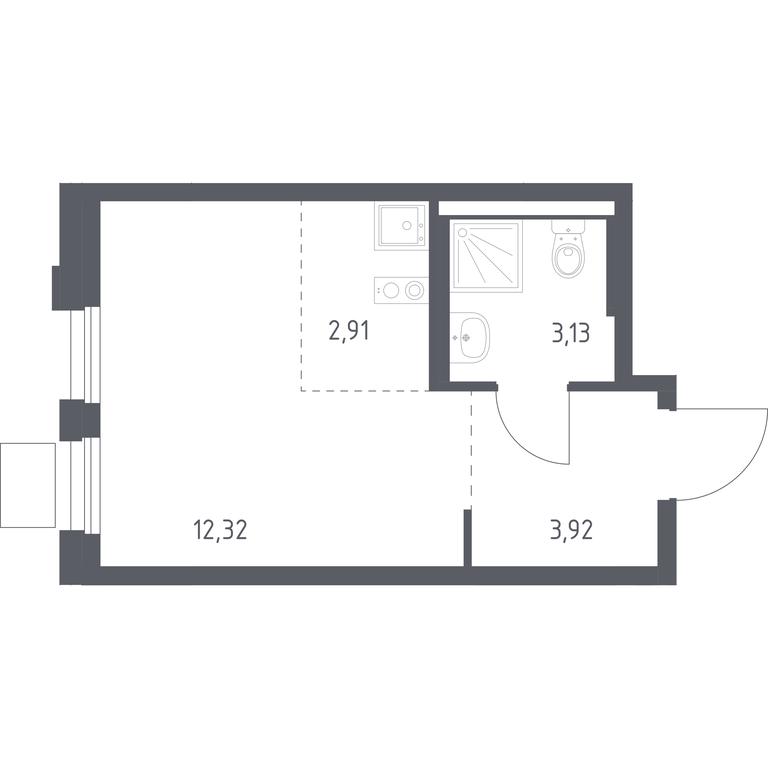 Apartment Sale, 22.28 sq. m. at Novoe Vnukovo, kvartal № 38, Kokoshkino Settlement, Moscow, Russia #1 Apartment Sale, 22.28 sq. m. at Novoe Vnukovo, kvartal № 38, Kokoshkino Settlement, Moscow, Russia #1