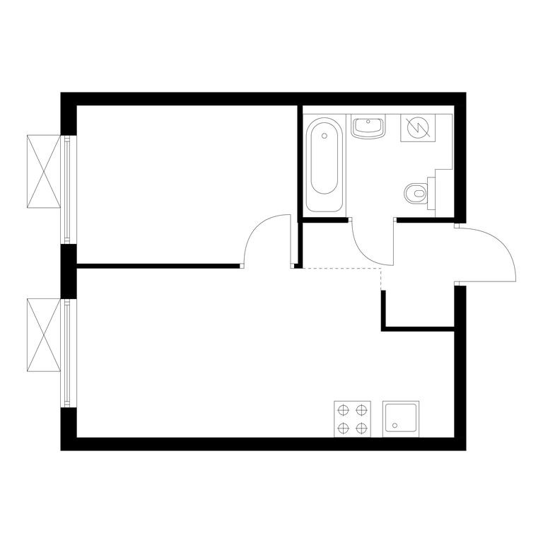 1-BD Apartment Sale, 32.4 sq. m. at Liublinskiy Park, Lyublinskaya Street, 78к2, Moscow, Russia #1 1-BD Apartment Sale, 32.4 sq. m. at Liublinskiy Park, Lyublinskaya Street, 78к2, Moscow, Russia #1