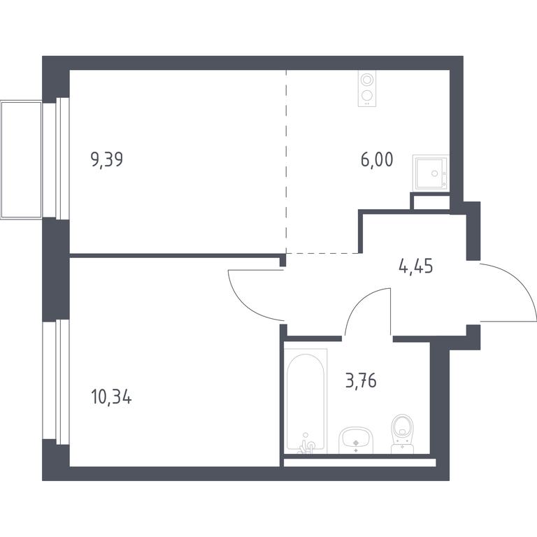 Apartment Sale, 33.94平方米 at Kvartal Marino, kvartal № 175, 1с1, Filimonkovskoye Municipal Formation, Moscow, Russia #1 Apartment Sale, 33.94平方米 at Kvartal Marino, kvartal № 175, 1с1, Filimonkovskoye Municipal Formation, Moscow, Russia #1
